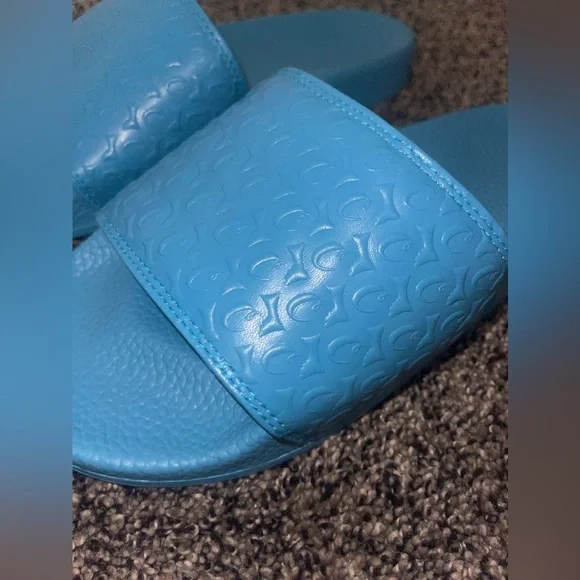 Blue Cookies Monogram Slides-Men\'s Size 9 Cookies Monogram Embossed Blue Slide Sandals | Mercari main image 3